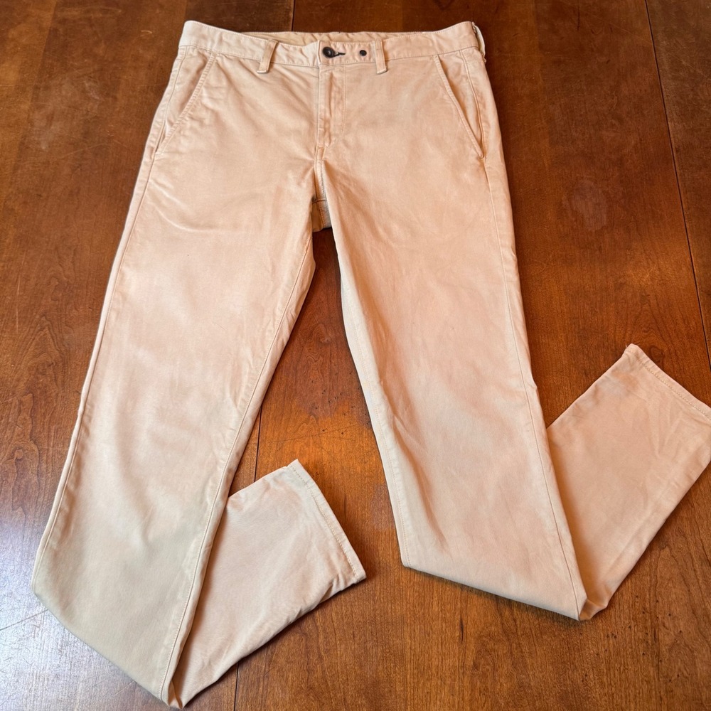 Rag & Bone Chino Pants Mens 31‎ x31 Beige  Slim Fit Cotton Stretch Chinos